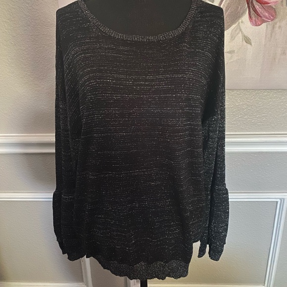 Olivia Sky Black Crew & Scoop Necks Sweater || Size 2X - Picture 3 of 15